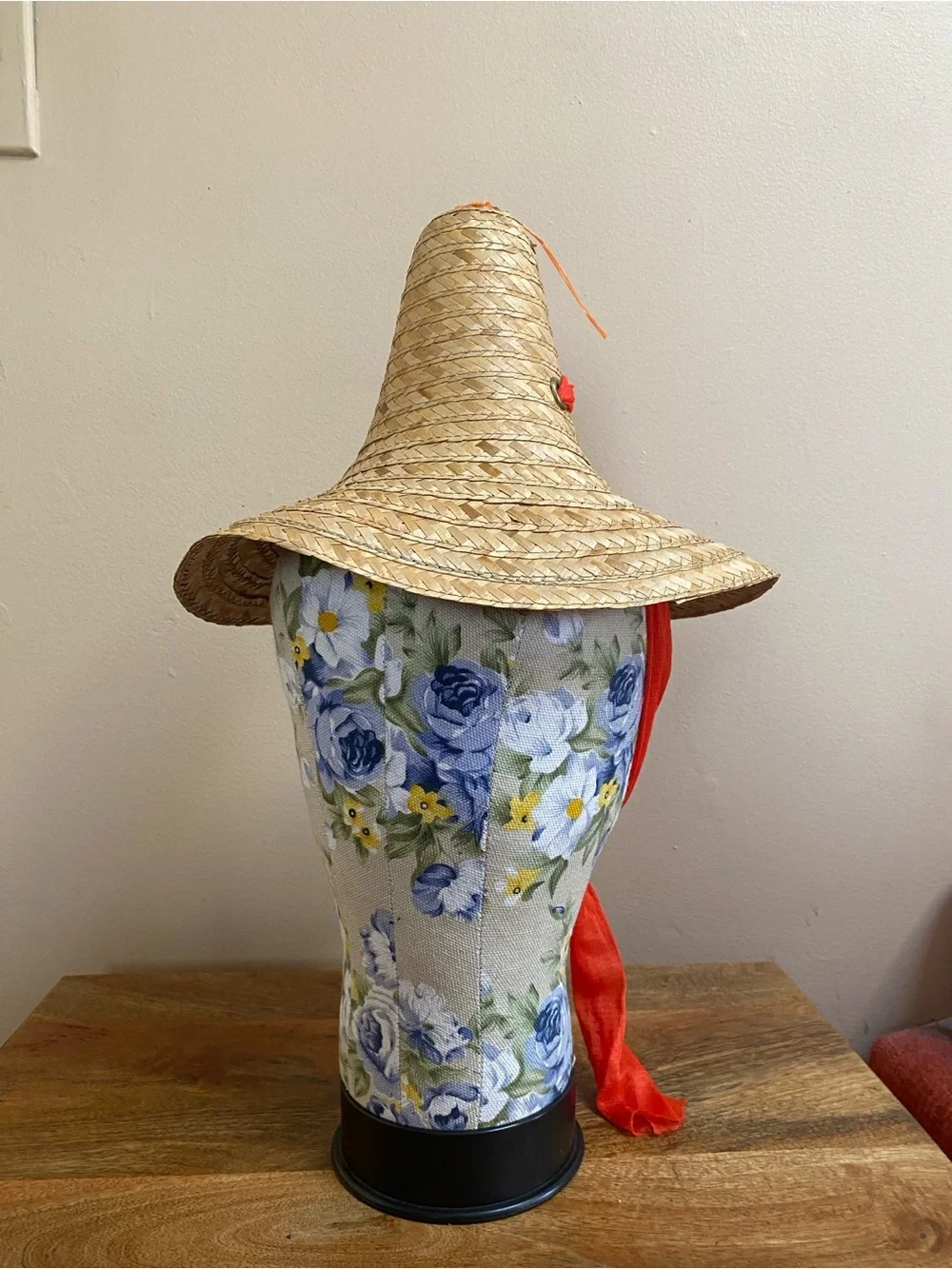 VTG Kitsch Straw Hat Ladies Face Palm Springs - Picture 7 of 9